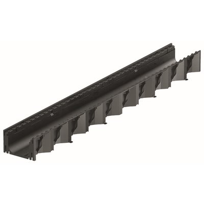 ACO Hexaline 2.0 channel without grate 1m black