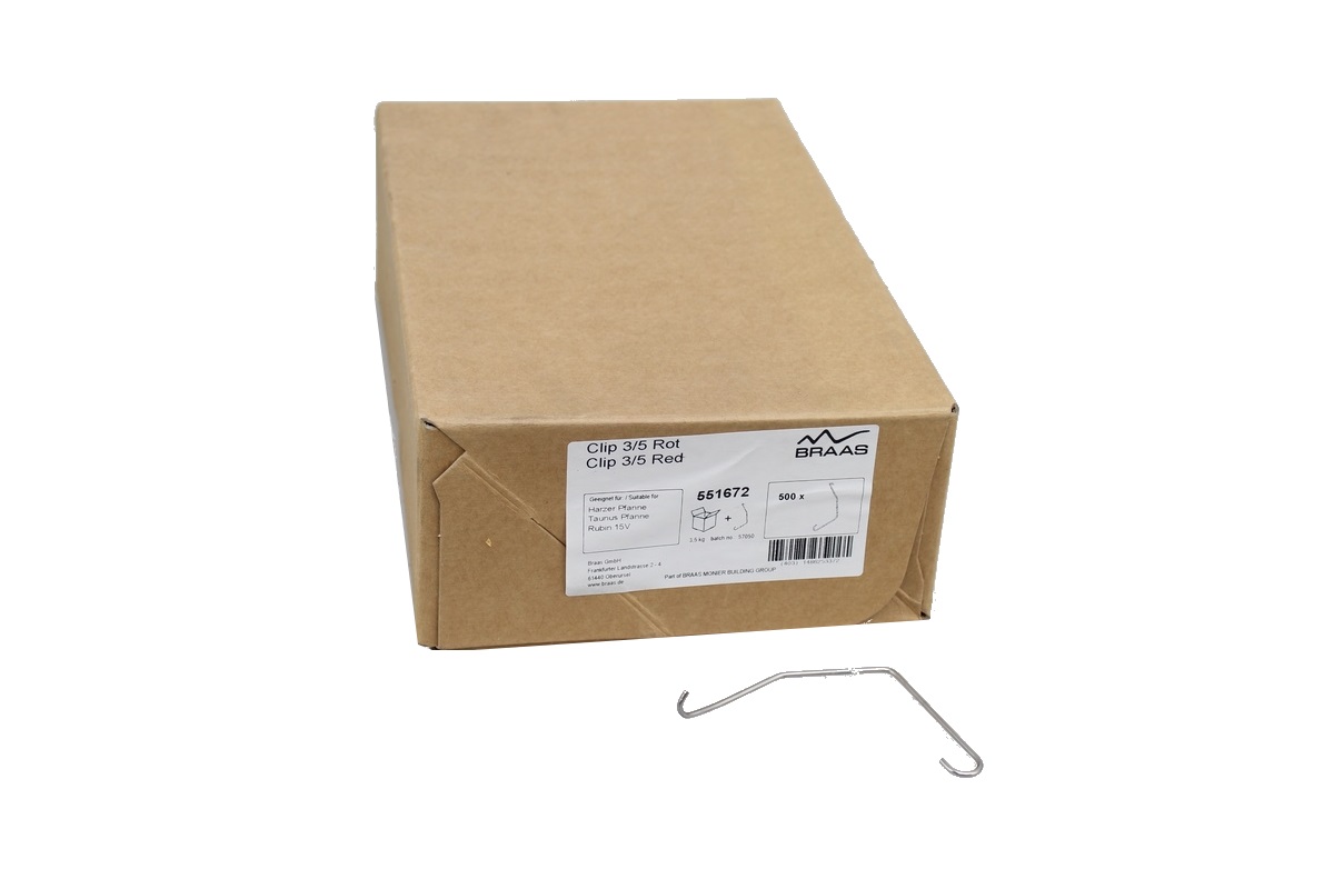 Braas SturmClip 4/6 jasnozielony TP, HP, R15V ochrona przed wiatrem do dachówek