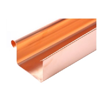 Copper box gutter 20 0.6mm large bead Length 5.00m