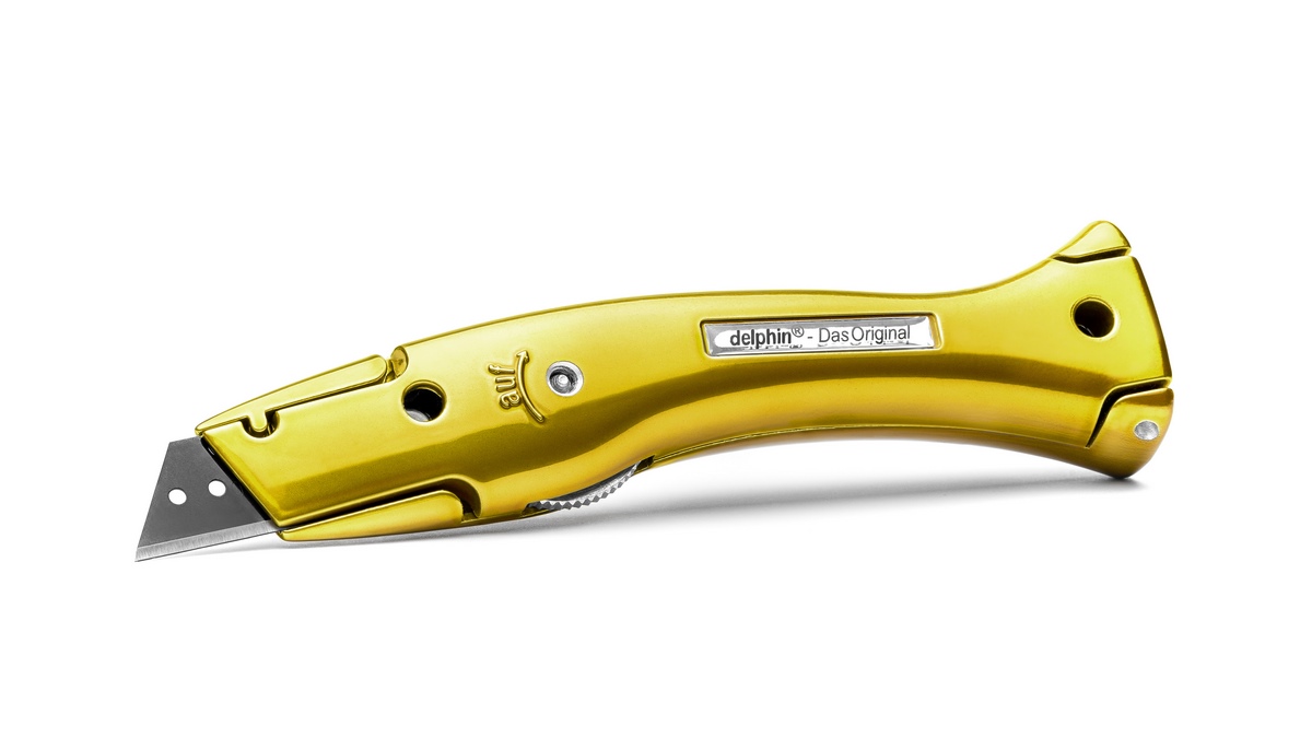 Nóż uniwersalny Delphin®-03 Style Edition Candy Gold z plastikową pochwą