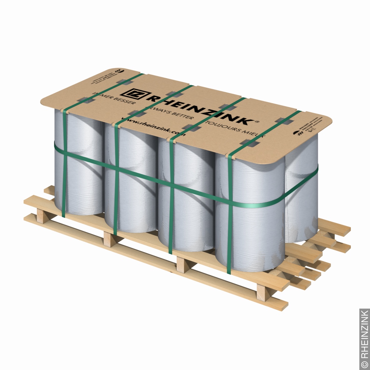 Rheinzink mill finish EN 988 strip cut to size 0.7x1000mm