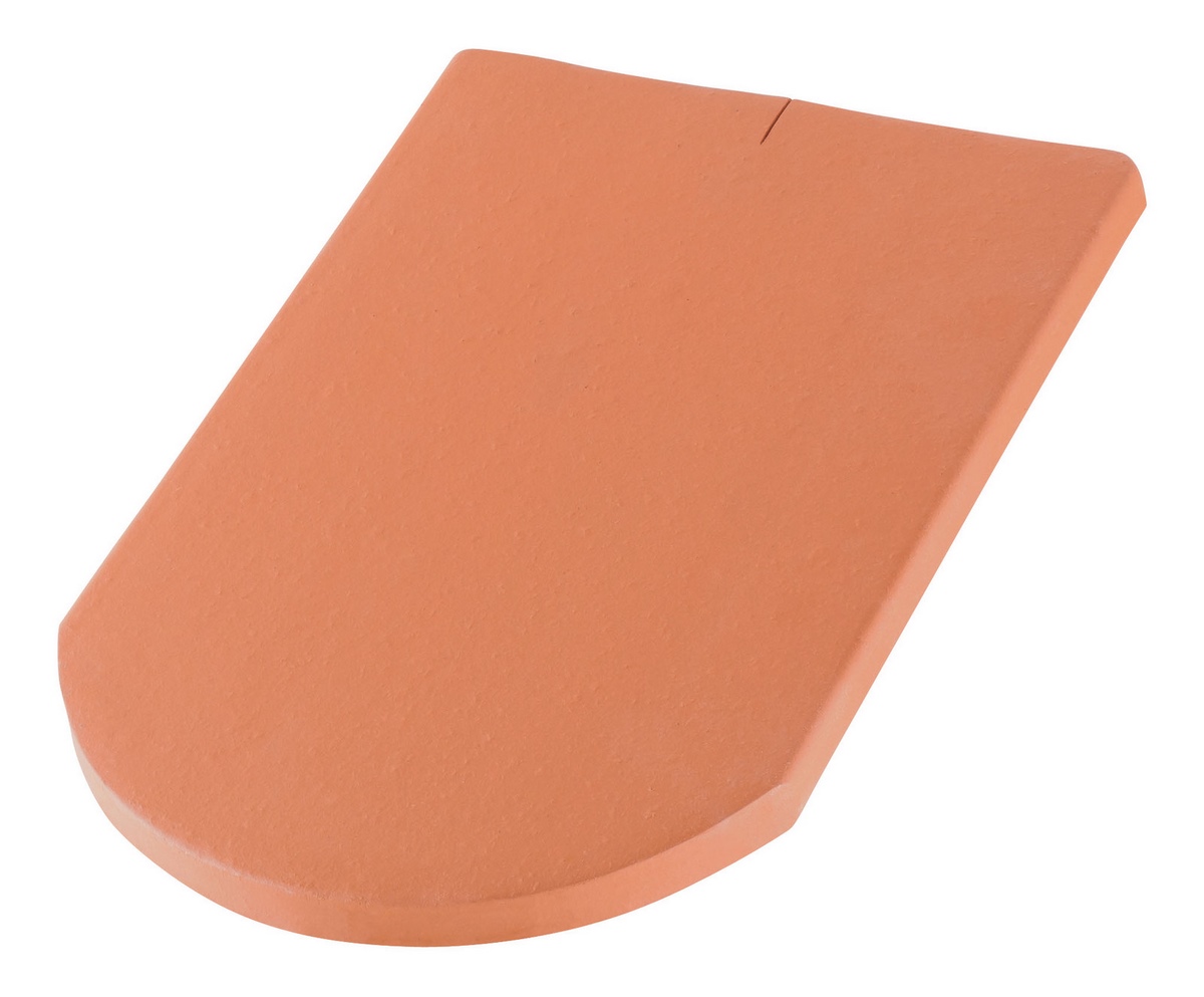 Erlus Biber ridge tiles round cut natural red - M