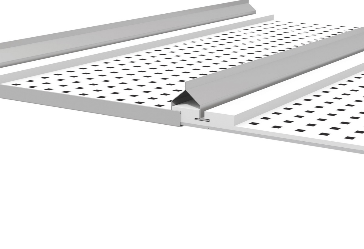 Knauf Corridor Quadril 9.5mm 400x1200mm white lacquered back. Fv. white
