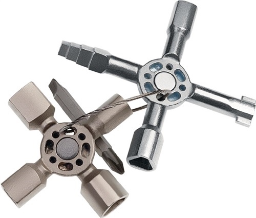 Klucz do szaf sterowniczych KNIPEX TwinKey® do standardowych szaf i systemów zamknięć
