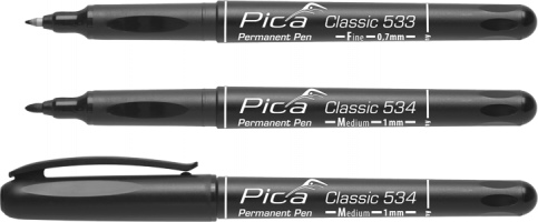 Marker permanentny Pica Classic czarny średni 1,0 mm