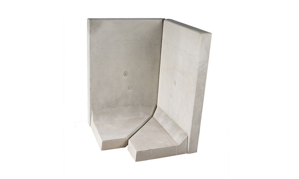 Lithonplus L-Tec Außenecke 90° 2-teilig 55x99x99x12cm steingrau SB4