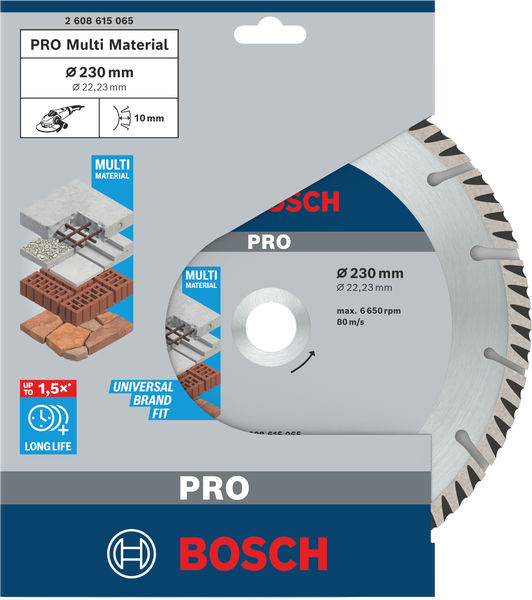 Bosch PRO Multi Material Diamond TS - 230x22.23x2x10mm