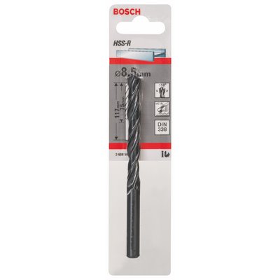 Bosch metal drill HSS-R DIN366 8.5x75x117mm