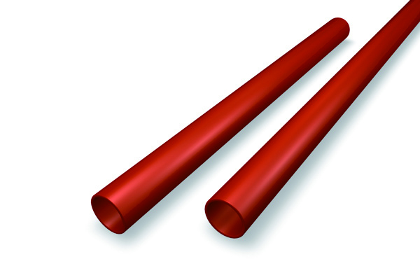 PREFA pipe 28x2 3m for sail clamps P.10 light grey incl. connecting sleeve