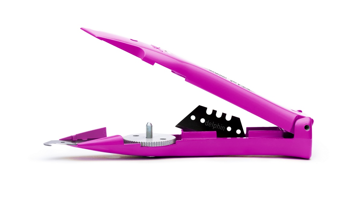 Nóż uniwersalny Delphin®-03 Colour Edition Pink z plastikowym kołczanem