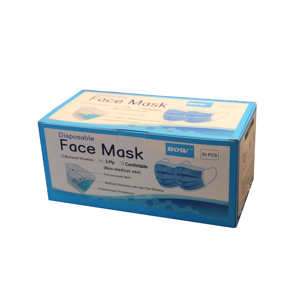 Promask 3-lagige Hygienemaske 50 Stück/Pack