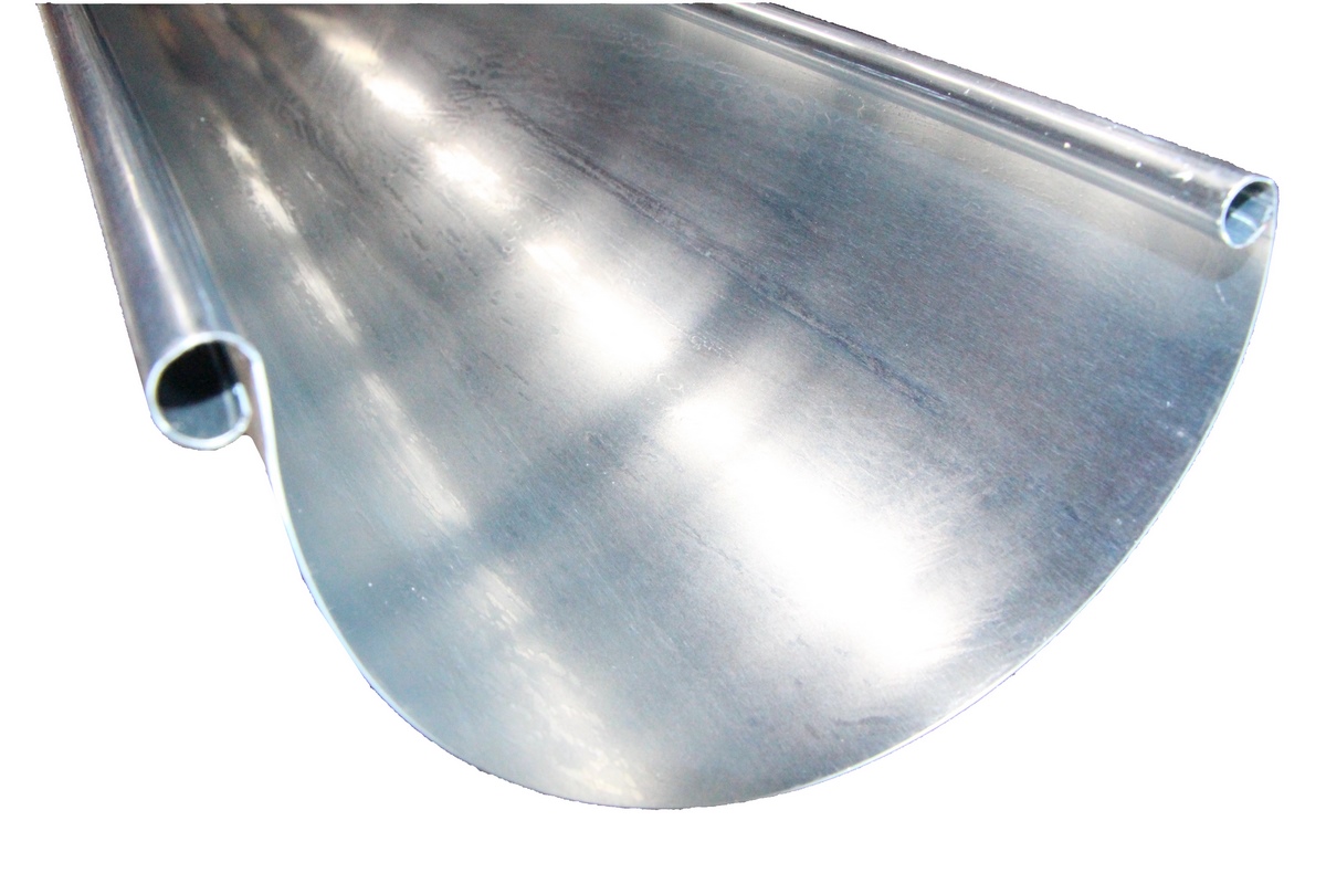 Zinc gutter 33 0.7mm small bead Length 5.00m