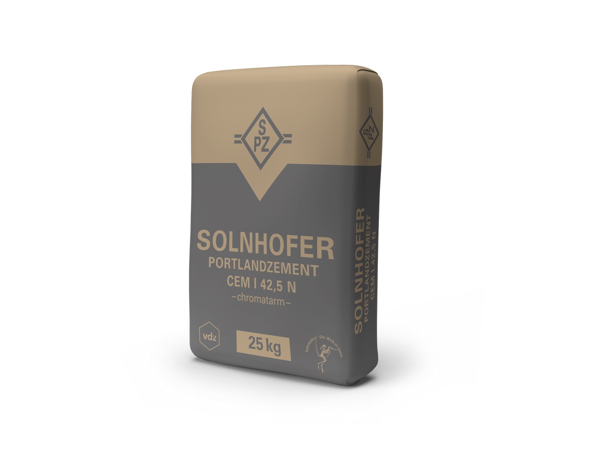 Solnhofer Cement portlandzki CEM I 42,5 N 25kg standardowy cement niskochromianowy