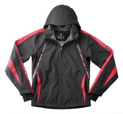 MASCOT® Gandia Jacke dunkelanthrazit/hi-vis rot Gr.L