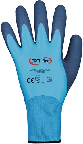 Handschuhe Aqua Guard Gr.9 blau PA EN m.Latex/Latex 388 Kat.II