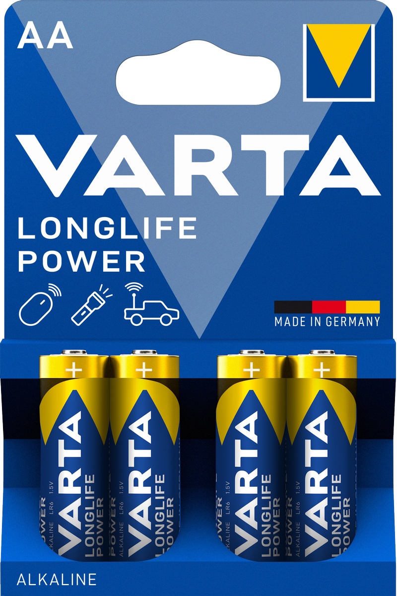 VARTA Battery Longlife Power AA Alkaline 4er Blister (DE)