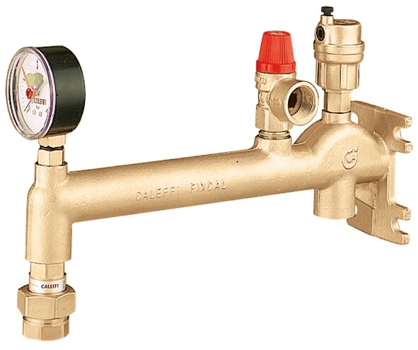 Caleffi vessel connection group 3/4 to brass 50Kw w. cap valve cap valve