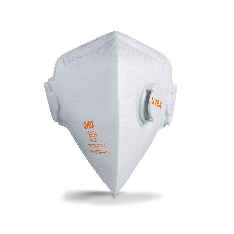Uvex FFP2-Atemschutz-Faltmaske m. Ventil uvex silv-Air 3210 weiß - 3 Stück