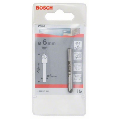 Bosch HSS-Kegelsenker zylindrisch 6x48mm M3 Schaftdurchmesser 6mm