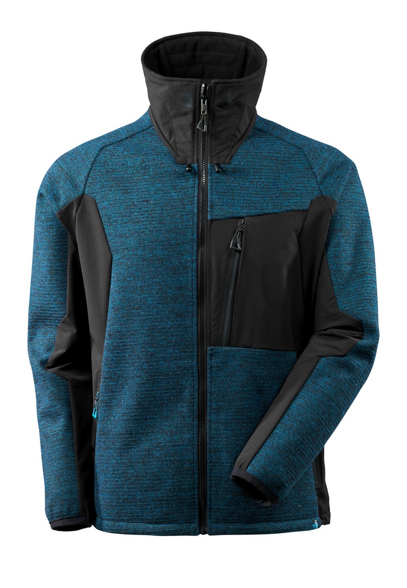 MASCOT® ADVANCED Strickjacke m. Membran Dunkelpetroleum/ schwarz Gr. M