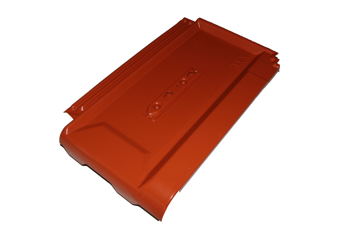 LEH PB Metal roof tile large interlocking tile Erlus XXL "Click17" tile red