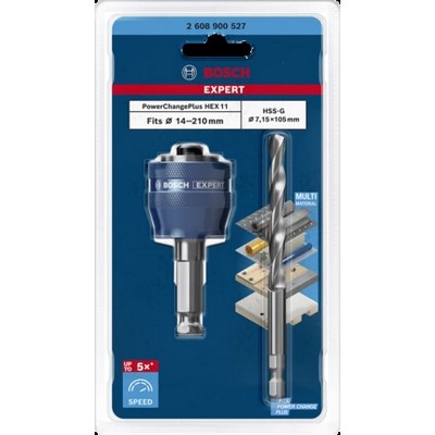 Bosch EXPERT PowerChange Plus Hex 11 HSS-G 7.15x105mm pilot drillbit 2-tlg.