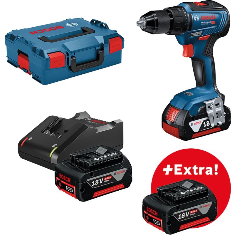Bosch GSR 18V-55 Akkuschrauber 2 x Li-Ion-Akku 5.0 Ah
