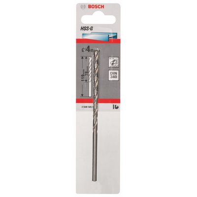 Bosch metal drill HSS-G DIN340 4x78x119mm
