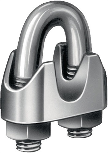 Wire rope clamp similar to DIN 741 Thread M12 Nominal size 19.0mm galvanised.