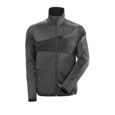 MASCOT® Fleecepullover m. Reißver. dunkelanthrazit/schwarz Gr. XS
