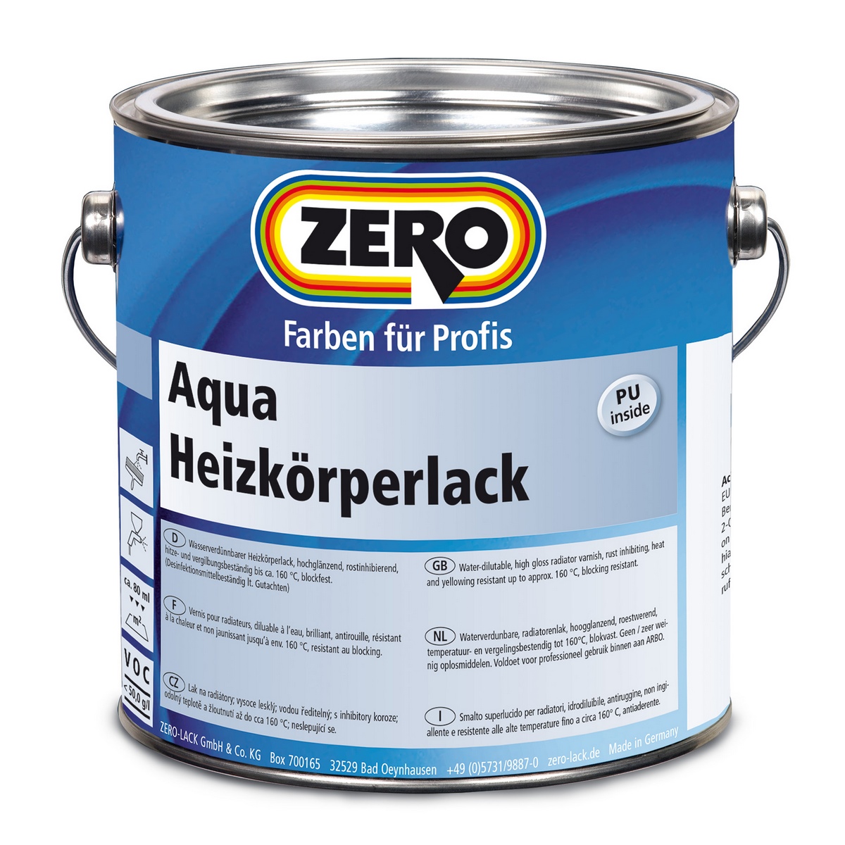 Zero Aqua radiator paint white 750ml - 820309010