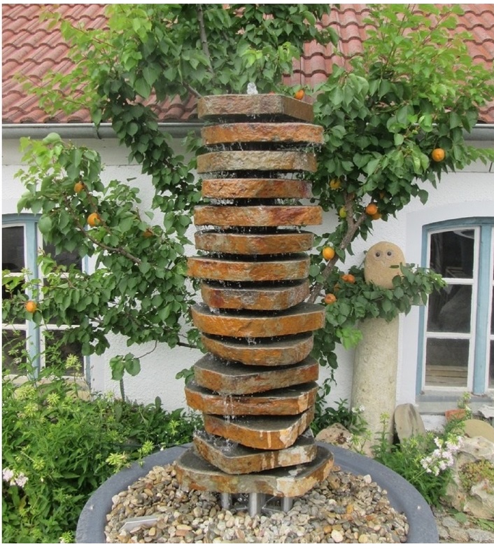 Bazaltowa fontanna płytowa Torsten D:40cm 15-częściowa