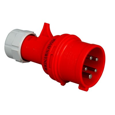 Kopp CEE plug 5-pin w. phase inverter 16A