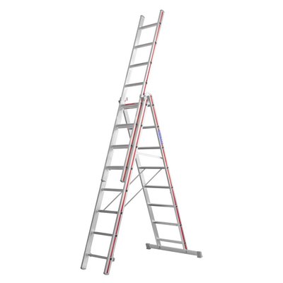 Hymer all-purpose ladder SC40 3x8 rungs 2.35 - 5.43m