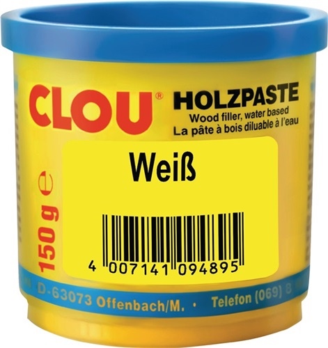 Wood paste colour 16 white 150g tin CLOU