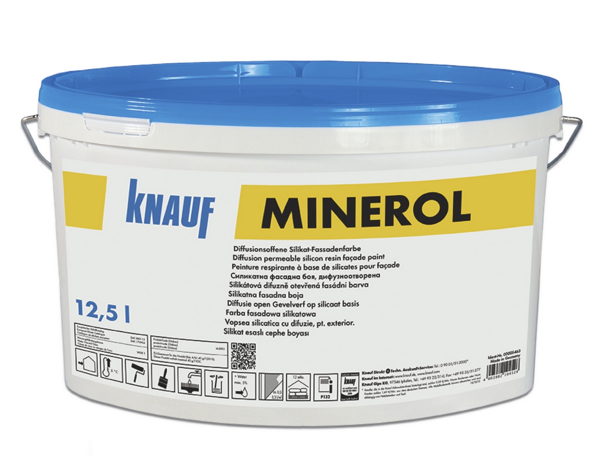 Knauf Minerol biała 12,5l silikatowa farba elewacyjna