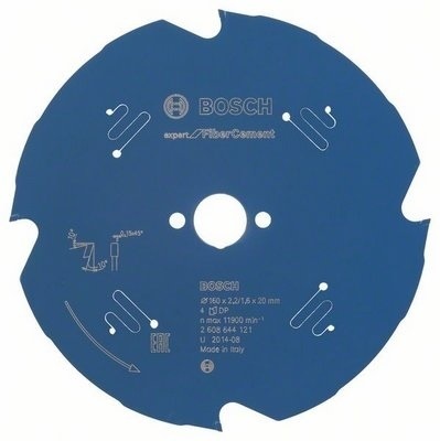 Bosch circular saw blade Expert Fibre Cement 160x20x2.2mm 4 teeth