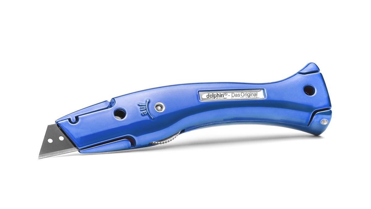 Delphin®-03 Style Edition Candy Blue Utility knife incl. plastic sheath