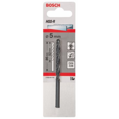 Bosch metal drill HSS-R DIN361 5x52x86mm