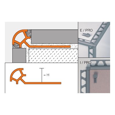 Schlüter-RONDEC-PRO 2,5m profil dekoracyjny biały brylantowy H=8mm