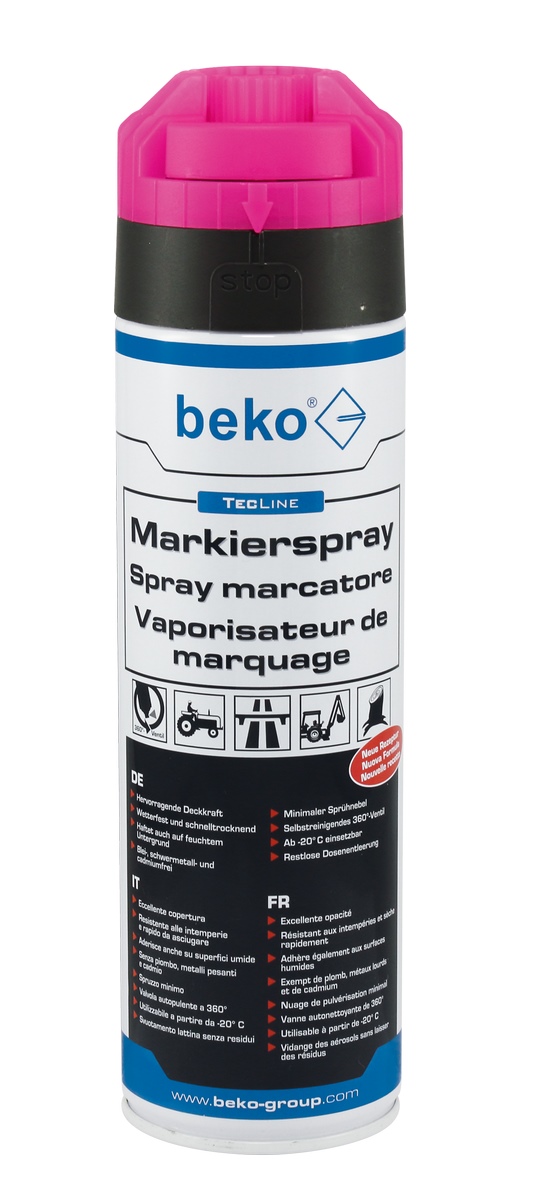 Beko TecLine marking spray 500ml bright pink