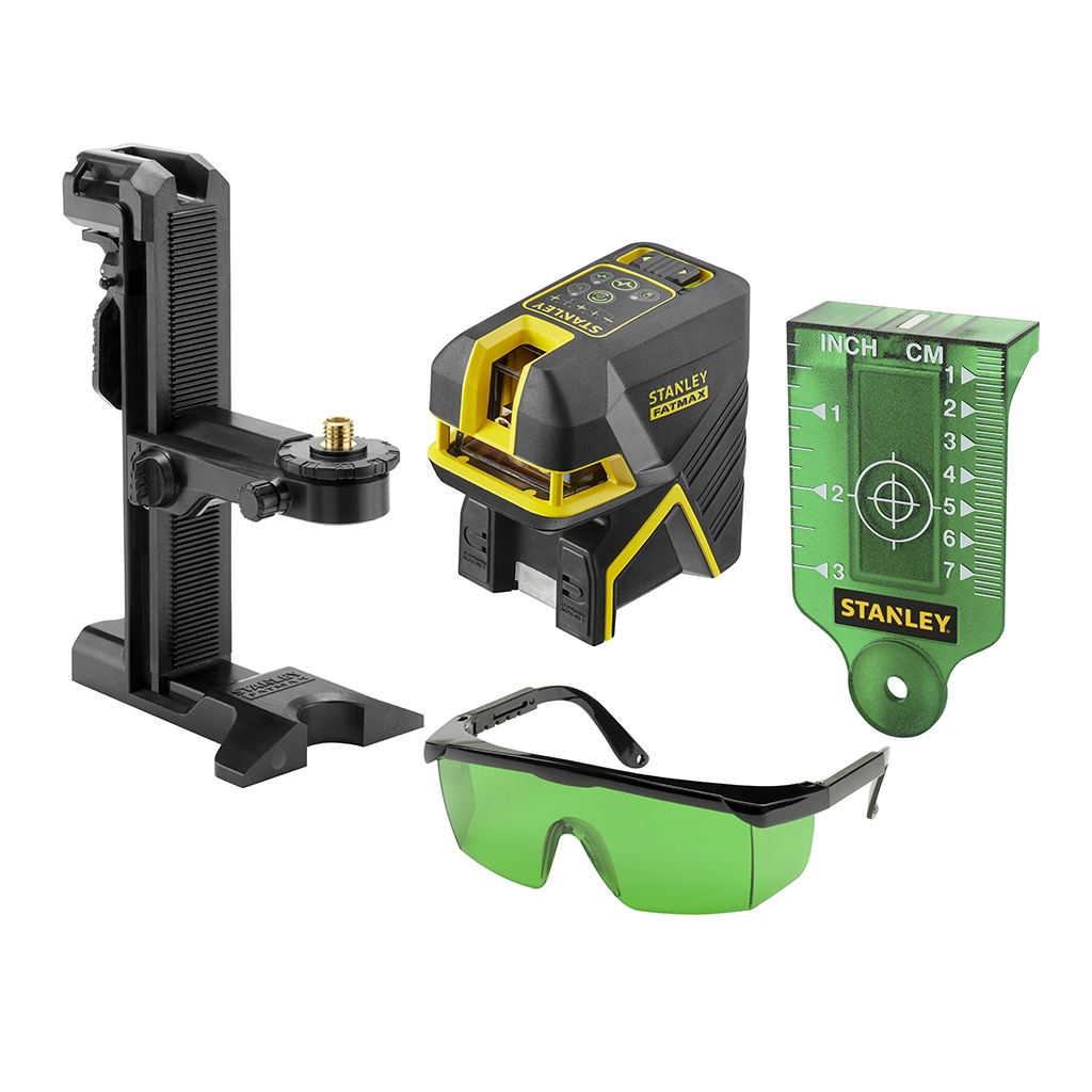 SBD Laser liniowy krzyżowy i 5 punktowy FATMAX zielony Samopoziomujący laser liniowy