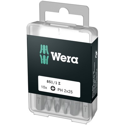 Wera 851/1 Z DIY Bits 10x PH 2x25mm 1/4" Sechskant - 05072401001