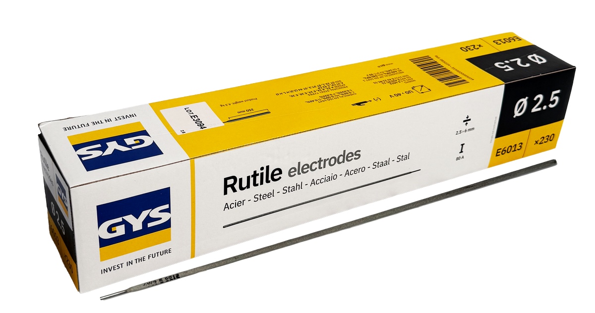 GYS Rutil-Elektroden Stahl 2,5mm Länge 350mm  230 St./Kart.