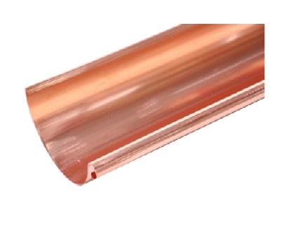 Copper gutter 33 0.7mm large bead Length 5.00m