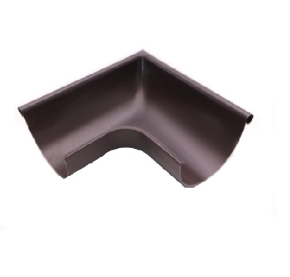 PREFA external gutter angle 90degree D 333mm large bead brown