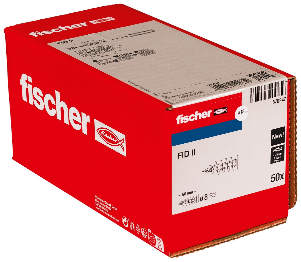 Fischer insulation dowel FID II 50mm length 50 pieces