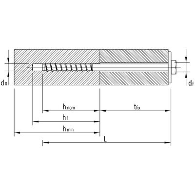 HECO-MULTI-MONTI-plus S 12x180mm łeb sześciokątny z podkładką vz niebieski A2K