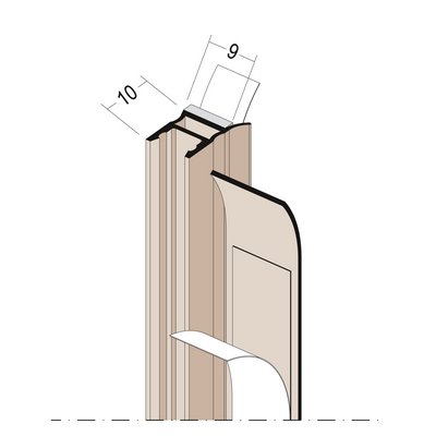 Maisch reveal connection profile 9mm 2.6m 03726 260.0 10 Watertight outside