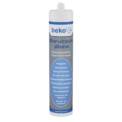 Beko textured seal 310ml grain size 1 fine acrylic white textured